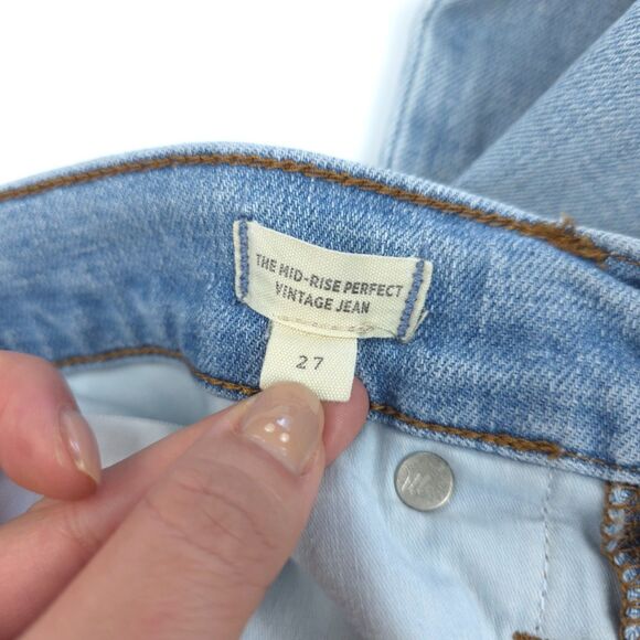 MADEWELL Mid-Rise Perfect Vintage Jean Alderton Wash Hemp 90s Y2k Minimal Boho - Picture 2 of 8